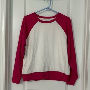 Baseball style sweatshirt